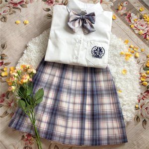 Japanese jk uniform skirt black vest dress college